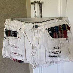 Free People White denim shorts - size 25